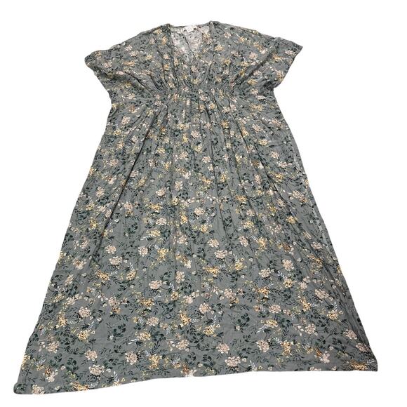 NWT Natural Life Womens Small Sanibel Island Caftan Floral Beachy Batwing Dress - Picture 4 of 9